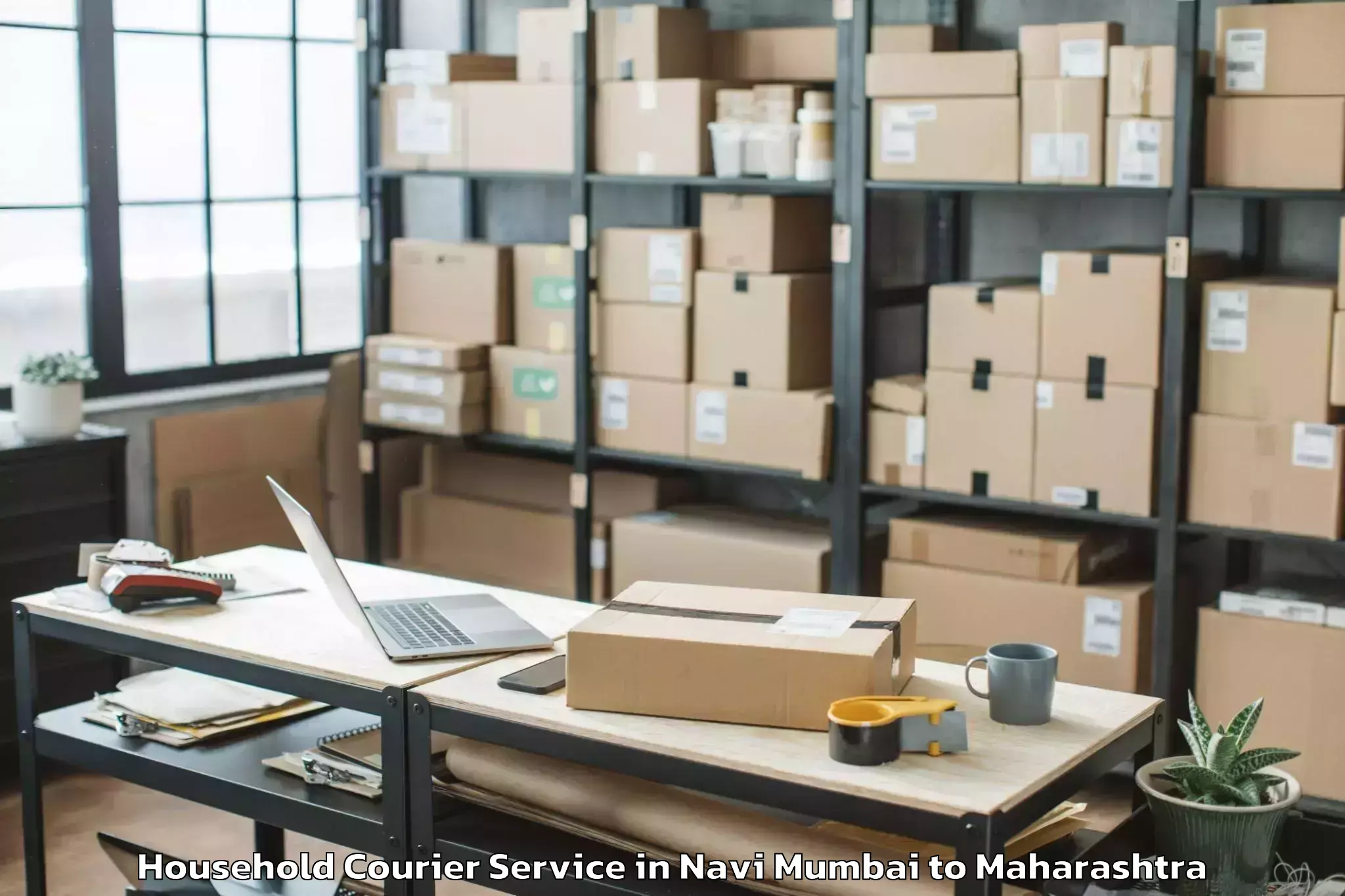 Top Navi Mumbai to Chikkalthana Airport Ixu Household Courier Available